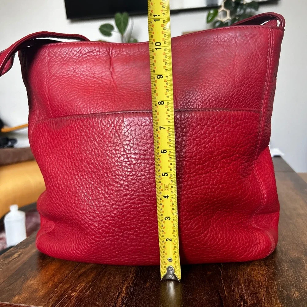 COACH Vintage RED Pebbled Leather Sonoma Shoulder Crossbody Bag G6M-4920 Large